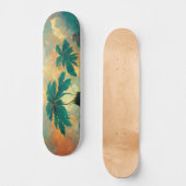 Tropisch Fantastisch Zee en palmbomen Persoonlijk Skateboard (Voorkant)