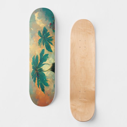 Tropisch Fantastisch Zee en palmbomen Persoonlijk Skateboard (Voorkant)