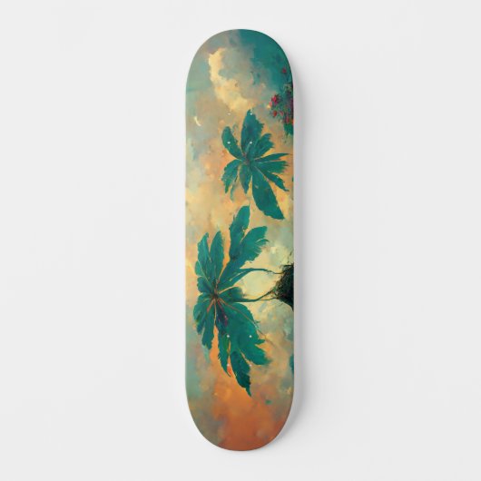 Tropisch Fantastisch Zee en palmbomen Persoonlijk Skateboard (Voorkant)