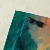 Tropisch Fantastisch Zee en palmbomen Strandlaken (In situ)