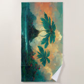 Tropisch Fantastisch Zee en palmbomen Strandlaken (Voorkant)