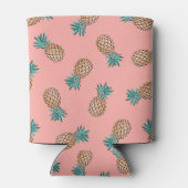 tropisch faux gouden ananananaspatroon blikjeskoeler (Achterkant)