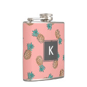 tropisch faux gouden ananananaspatroon heupfles (Rechts)