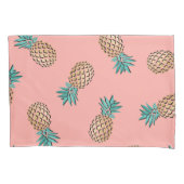 tropisch faux gouden ananananaspatroon kussensloop (Voorkant)