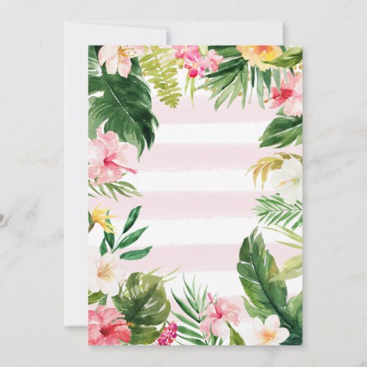 Tropisch feest 40 60e verjaardag Uitnodiging (Achterkant)