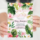 Tropisch feest 40 60e verjaardag Uitnodiging