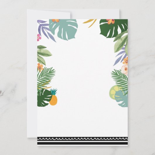 Tropisch feest Heet Nacht in Havana Verjaardagsfee Kaart (Achterkant)