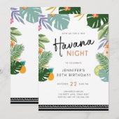 Tropisch feest Heet Nacht in Havana Verjaardagsfee Kaart (Voorkant / Achterkant)