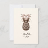 Tropisch feest met  ananas bedankkaart (Voorkant)