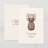Tropisch feest met  ananas bedankkaart (Voorkant / Achterkant)