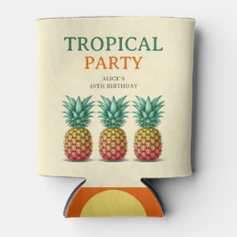 Tropisch feest met ananas blikjeskoeler