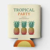 Tropisch feest met ananas blikjeskoeler (Achterkant)