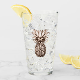 Tropisch feest met ananas glas