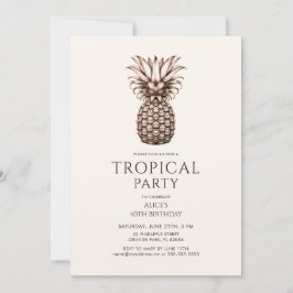 Tropisch feest met ananas kaart