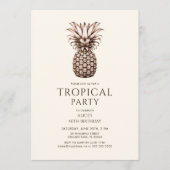Tropisch feest met  ananas kaart (Voorkant)