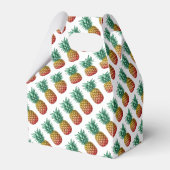 Tropisch feest met retro ananas bedankdoosjes (Achterkant)