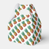 Tropisch feest met retro ananas bedankdoosjes (Voorkant Zijde)