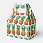Tropisch feest met retro ananas bedankdoosjes (Achterkant)