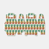 Tropisch feest met retro ananas bedankdoosjes (Uitgevouwen)