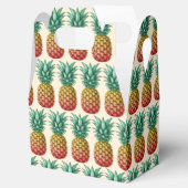 Tropisch feest met retro ananas bedankdoosjes (Geopend)