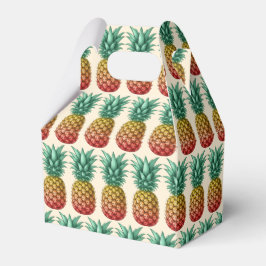 Tropisch feest met retro ananas bedankdoosjes