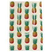 Tropisch feest met retro ananas medium cadeauzakje (Achterkant)