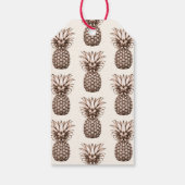 Tropisch feest met vintage ananas cadeaulabel (Achterkant)