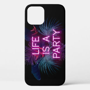 Tropisch feest, neon palmbladeren. Case-Mate iPhone case