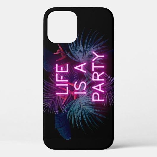 Tropisch feest, neon palmbladeren. Case-Mate iPhone case (Achterkant)