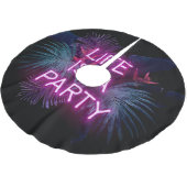 Tropisch feest, neon palmbladeren. kerstboom rok (Gekanteld)