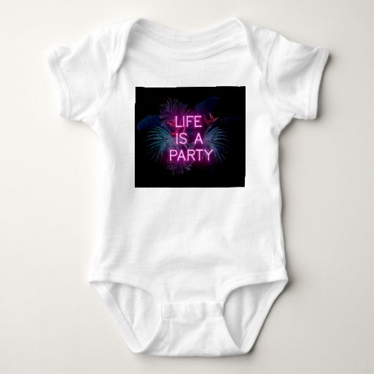 Tropisch feest, neon palmbladeren. romper (Voorkant)