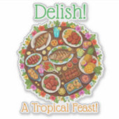 Tropisch Feest Sticker (Voorkant)