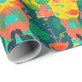 Tropisch Feest Toekan & Flamingo Cadeaupapier (Rol Hoek)