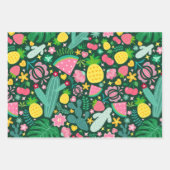 Tropisch festival voor fruit en cactus inpakpapier vel (Voorkant)