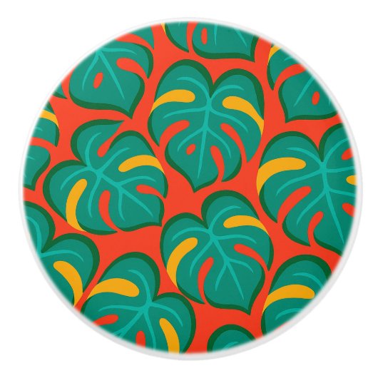 Tropisch Fiesta Patroon Keramische Knop (Voorkant)