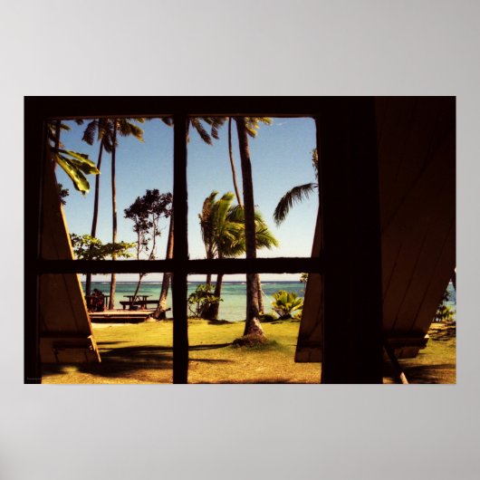 Tropisch Fiji Beach Scene wapcn Poster (Voorkant)