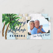 Tropisch fijne feestdagen vanuit Florida Nautical Feestdagenkaart (Voorkant / Achterkant)