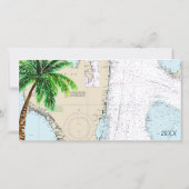 Tropisch fijne feestdagen vanuit Florida Nautical Feestdagenkaart (Achterkant)