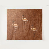 Tropisch Flair Gold Flamingo Tapestry Wandkleed (Voorkant (horizontaal))