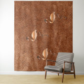 Tropisch Flair Gold Flamingo Tapestry Wandkleed (In situ)