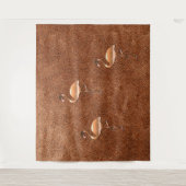 Tropisch Flair Gold Flamingo Tapestry Wandkleed (Voorkant)