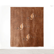 Tropisch Flair Gold Flamingo Tapestry