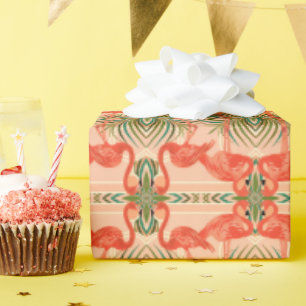 Tropisch Flamingo Art Deco Verpakkingspapier Cadeaupapier