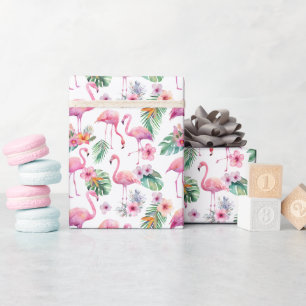 Tropisch Flamingo Baby shower inpakpapier
