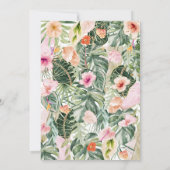 Tropisch Flamingo Baby shower Kaart (Achterkant)