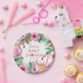Tropisch Flamingo Baby shower Papier Bord (Feest)