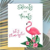 Tropisch flamingo baby shower Snoepjes en lekkerni Poster
