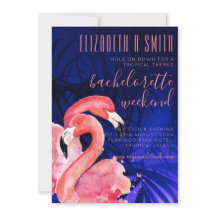 Tropisch Flamingo BACHELORETTE WEEKEND Roze Blauw