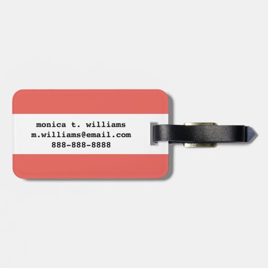 Tropisch Flamingo Bird Bagagelabel (Achterkant horizontaal)