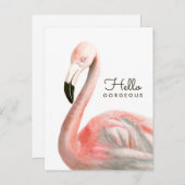 Tropisch Flamingo Bird Briefkaart (Voorkant / Achterkant)